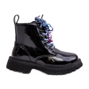 Miss Bottes isolées vernies pour enfants avec décoration, noir Bunnyjoy le noir