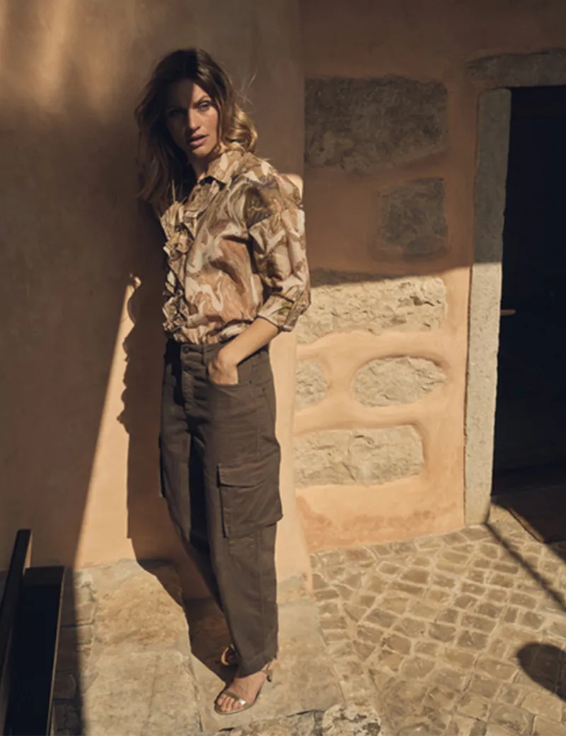 Mos Mosh - Pantalon Cargo Femme Adeline Kaki