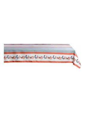 Nappe rectangulaire 150x250 cm Poule ou Coq - Orange