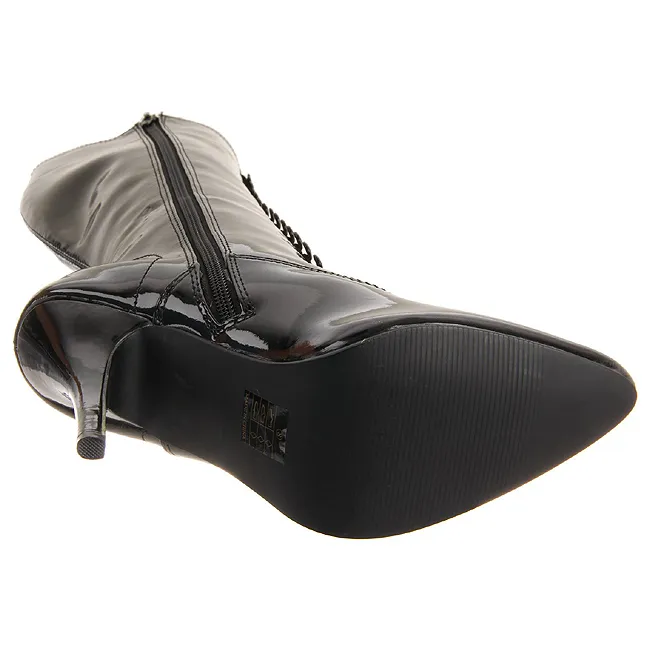 Noir Verni 13 cm SEDUCE-2020 Bottes à Lacets Femmes