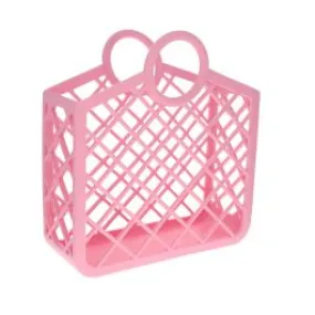 Panier rétro en silicone rose pastel Roodoudou - Le petit Souk