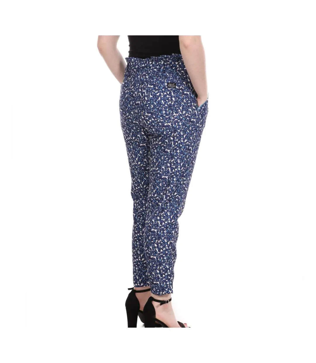 Pantalon Bleu à fleurs Femme Kaporal Polo