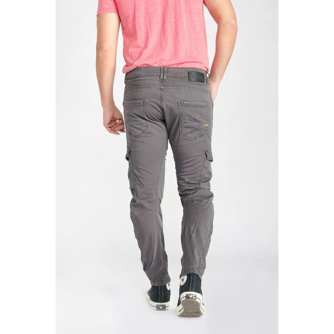 Pantalon cargo Alban gris en coton | 3 Suisses