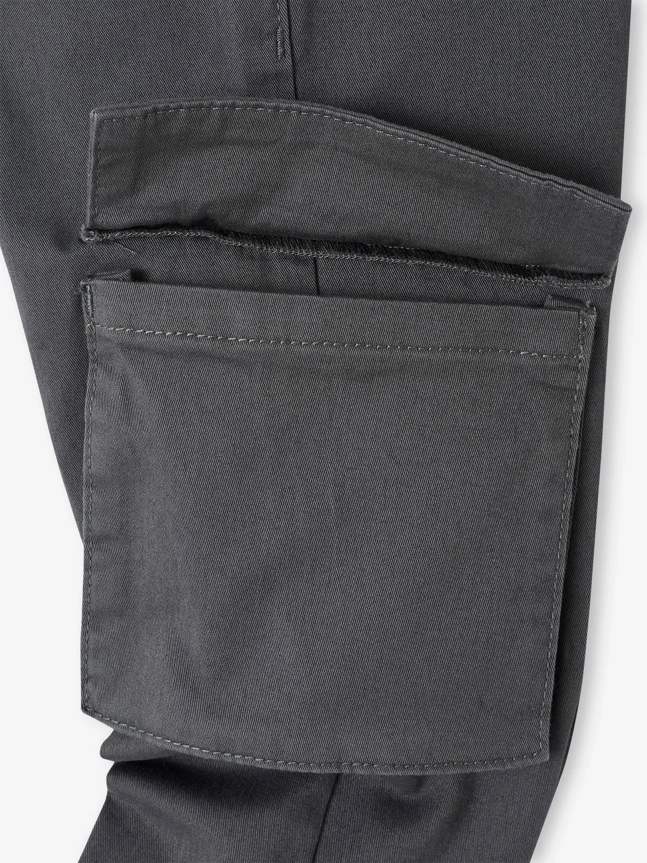 Pantalon cargo droit MorphologiK facile à enfiler garçon Tour de hanches FIN bronze - Vertbaudet