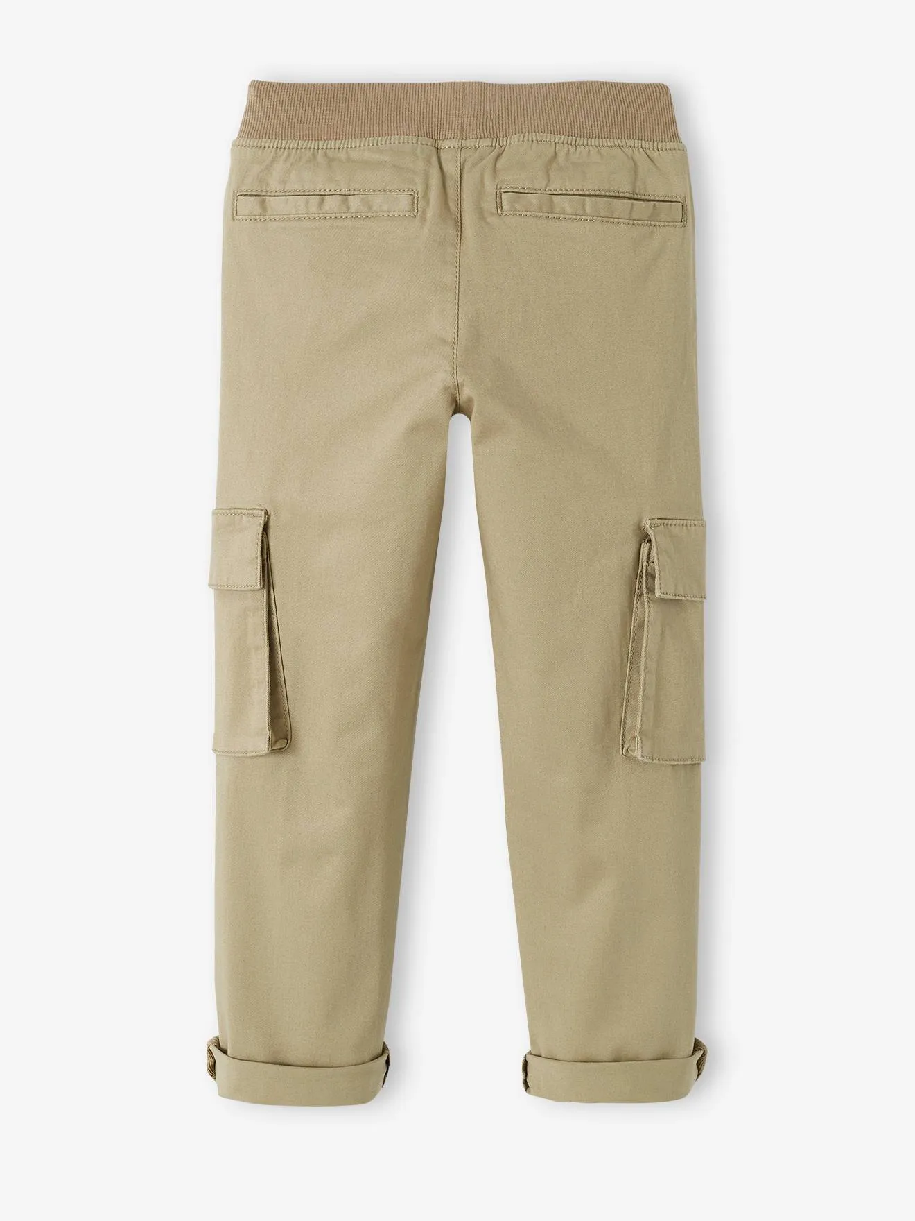 Pantalon cargo droit MorphologiK facile à enfiler garçon Tour de hanches FIN bronze - Vertbaudet