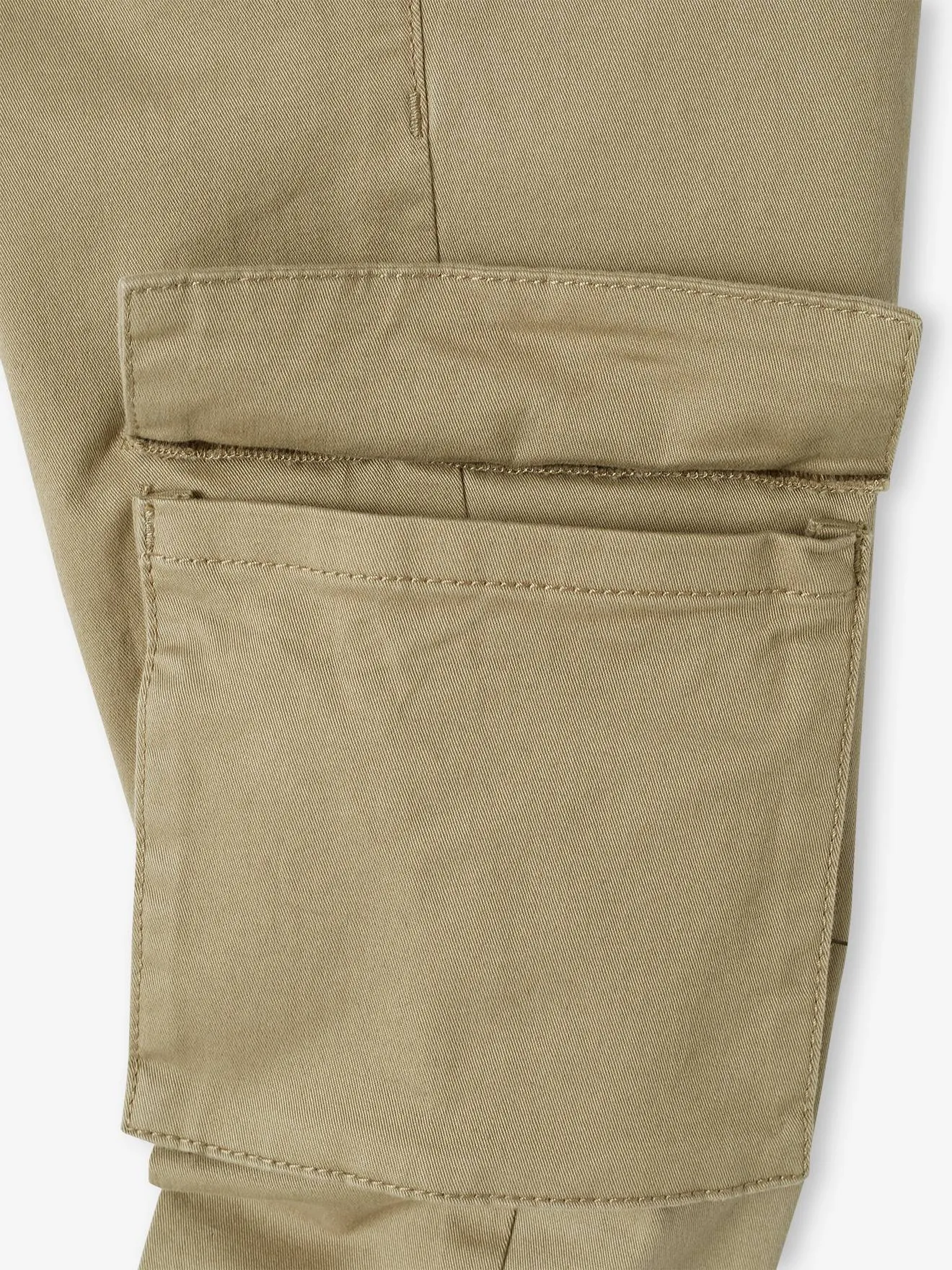 Pantalon cargo droit MorphologiK facile à enfiler garçon Tour de hanches FIN bronze - Vertbaudet