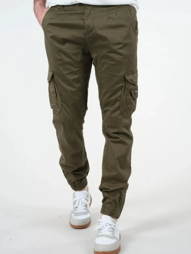 Pantalon cargo garden slim kaki homme - Deeluxe | wimod