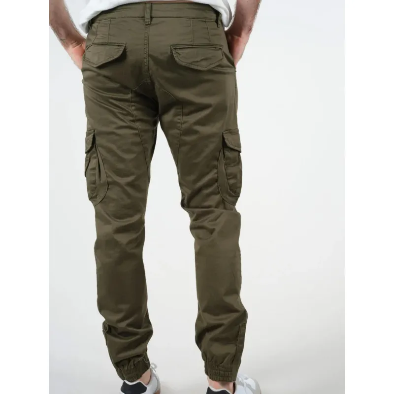 Pantalon cargo garden slim kaki homme - Deeluxe | wimod