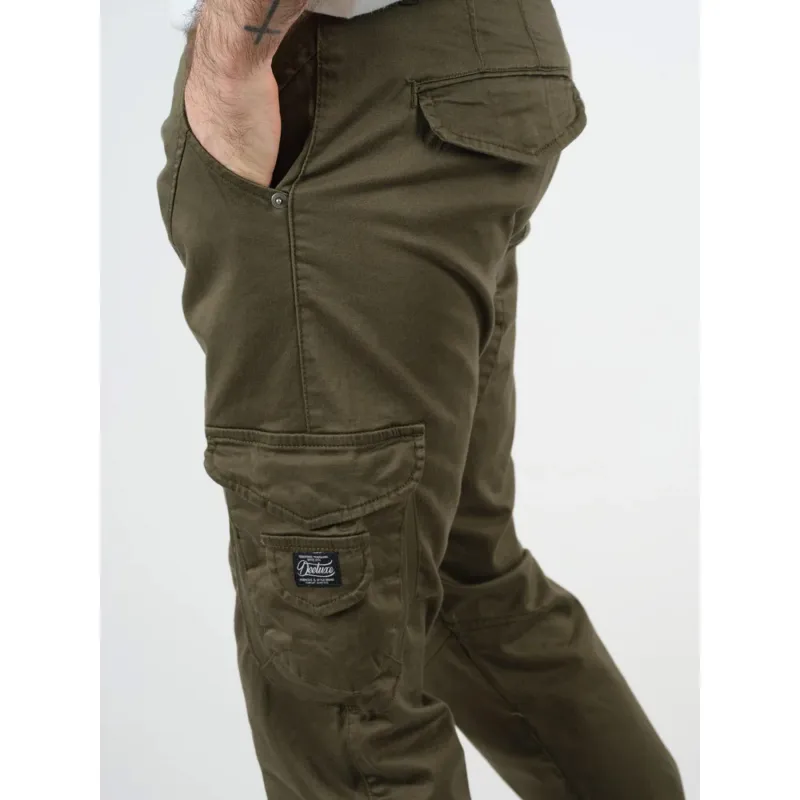 Pantalon cargo garden slim kaki homme - Deeluxe | wimod