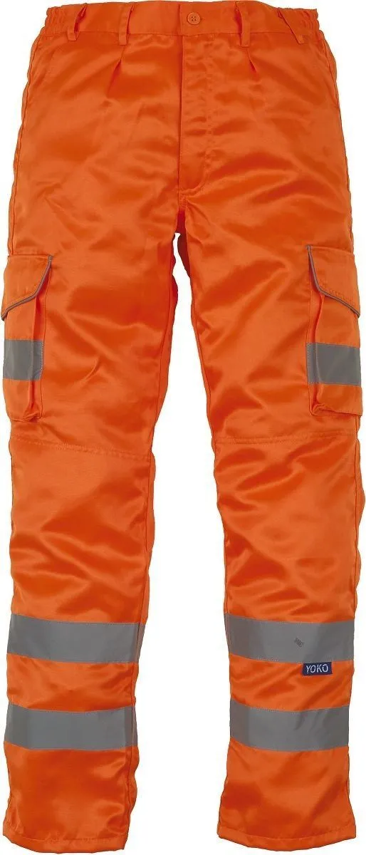 Pantalon Cargo haute visibilité - Homme - YHV018T - orange fluo 