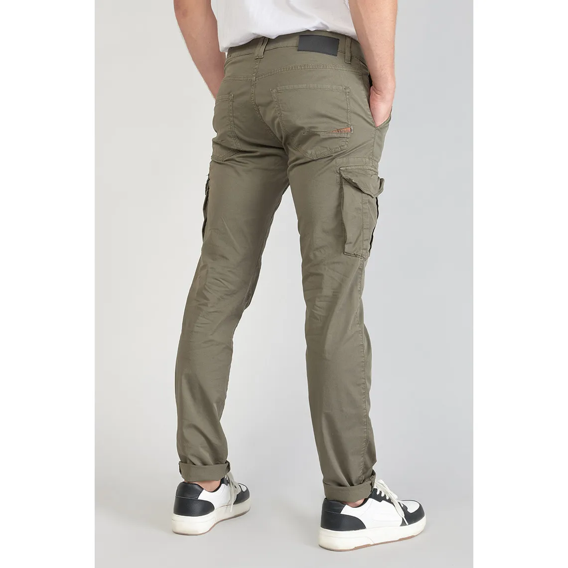 Pantalon cargo Lakme kaki vert en coton | 3 Suisses