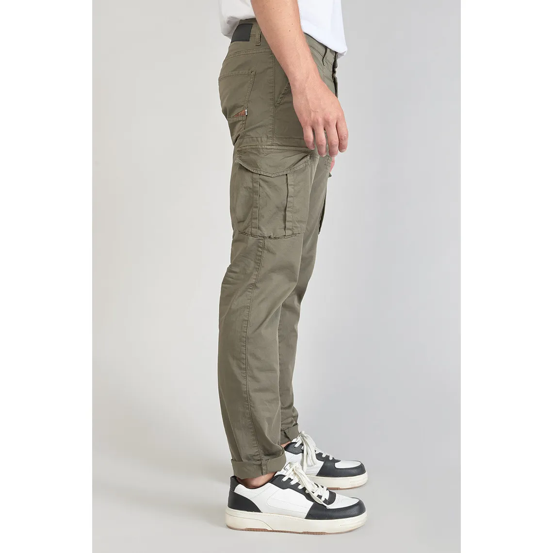 Pantalon cargo Lakme kaki vert en coton | 3 Suisses