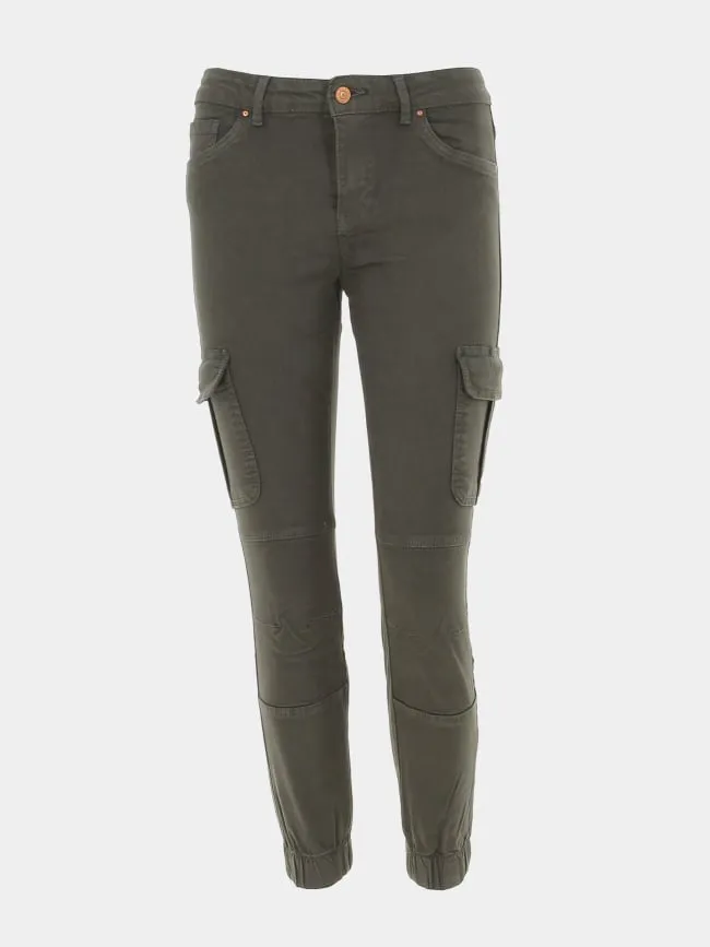 Pantalon cargo missouri kaki foncé femme - Only | wimod