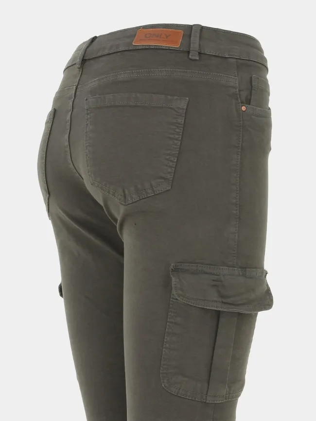 Pantalon cargo missouri kaki foncé femme - Only | wimod