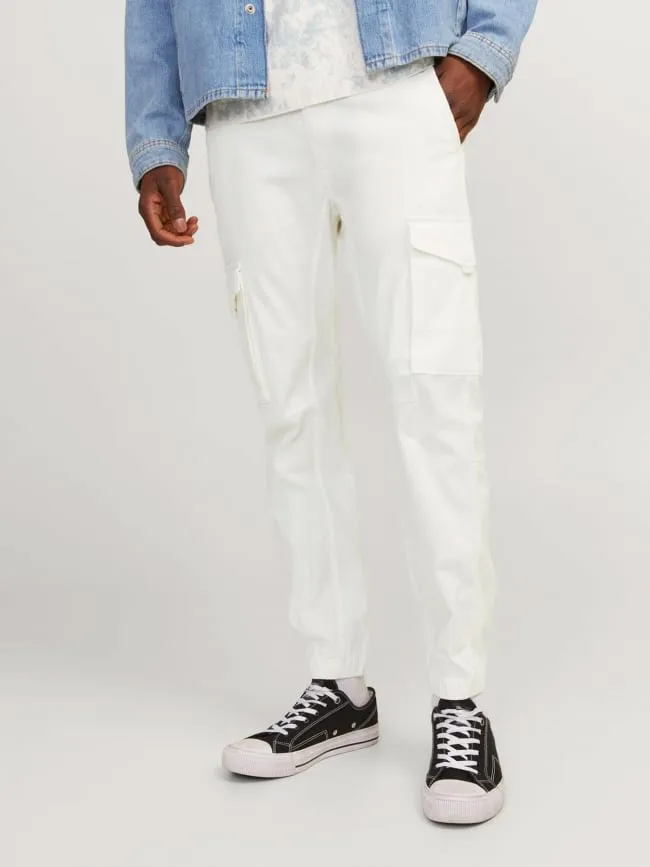 Pantalon cargo paul flake blanc homme - Jack & Jones | wimod