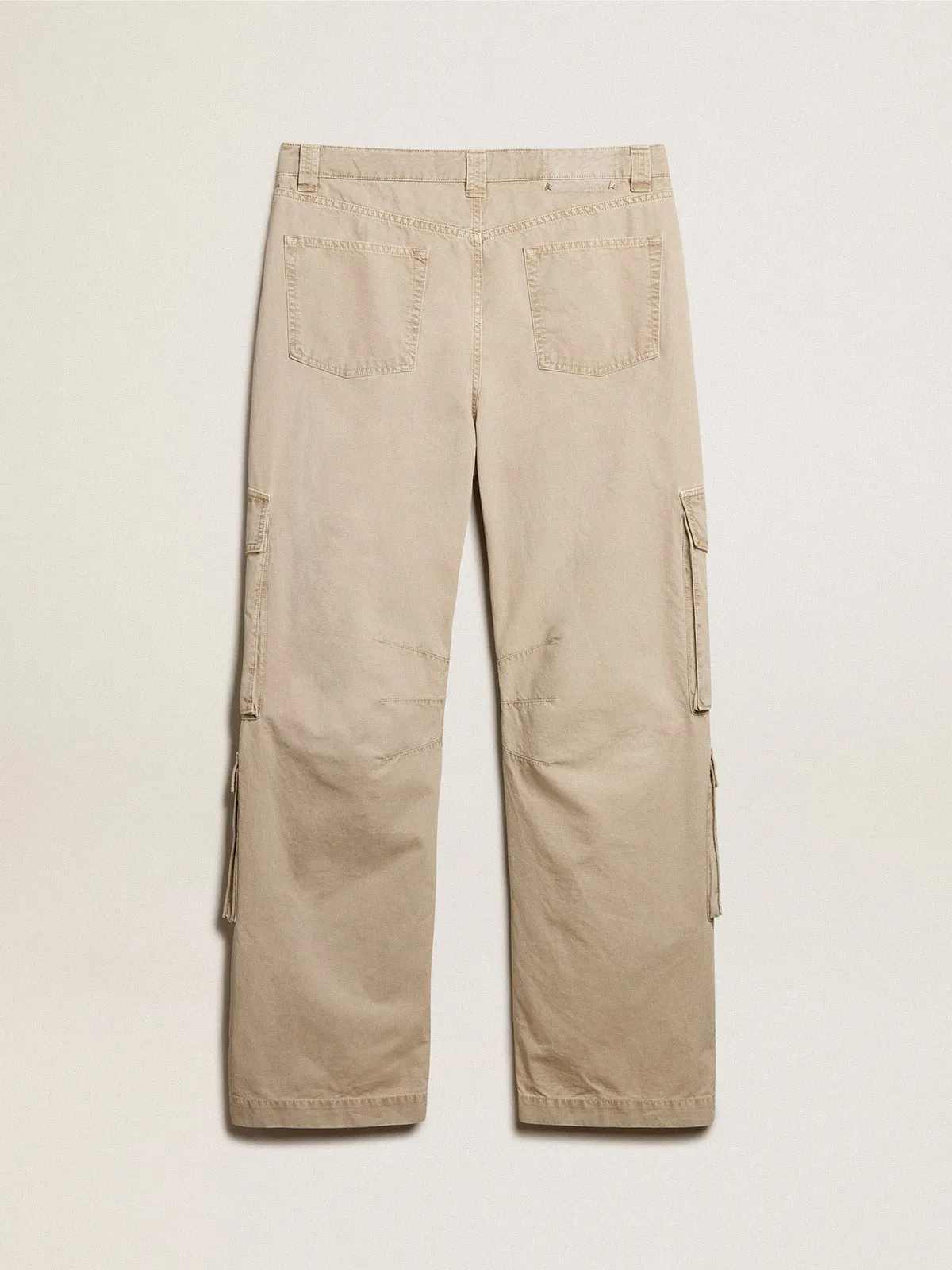 Pantalon cargo pour homme en coton kaki