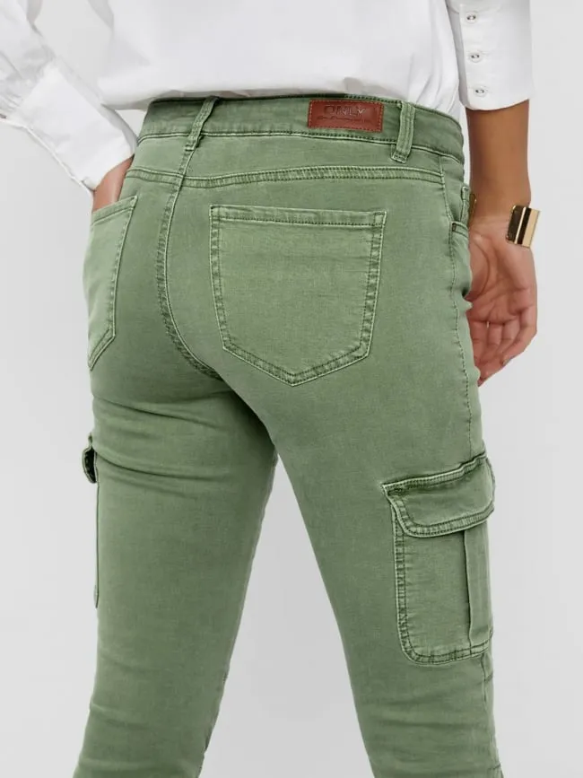 Pantalon cargo reg missouri kaki femme - Only | wimod