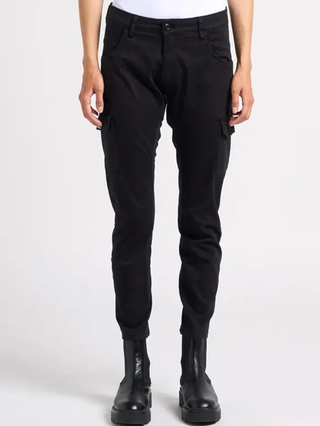 Pantalon cargo rivera noir femme - Le Temps Des Cerises | wimod