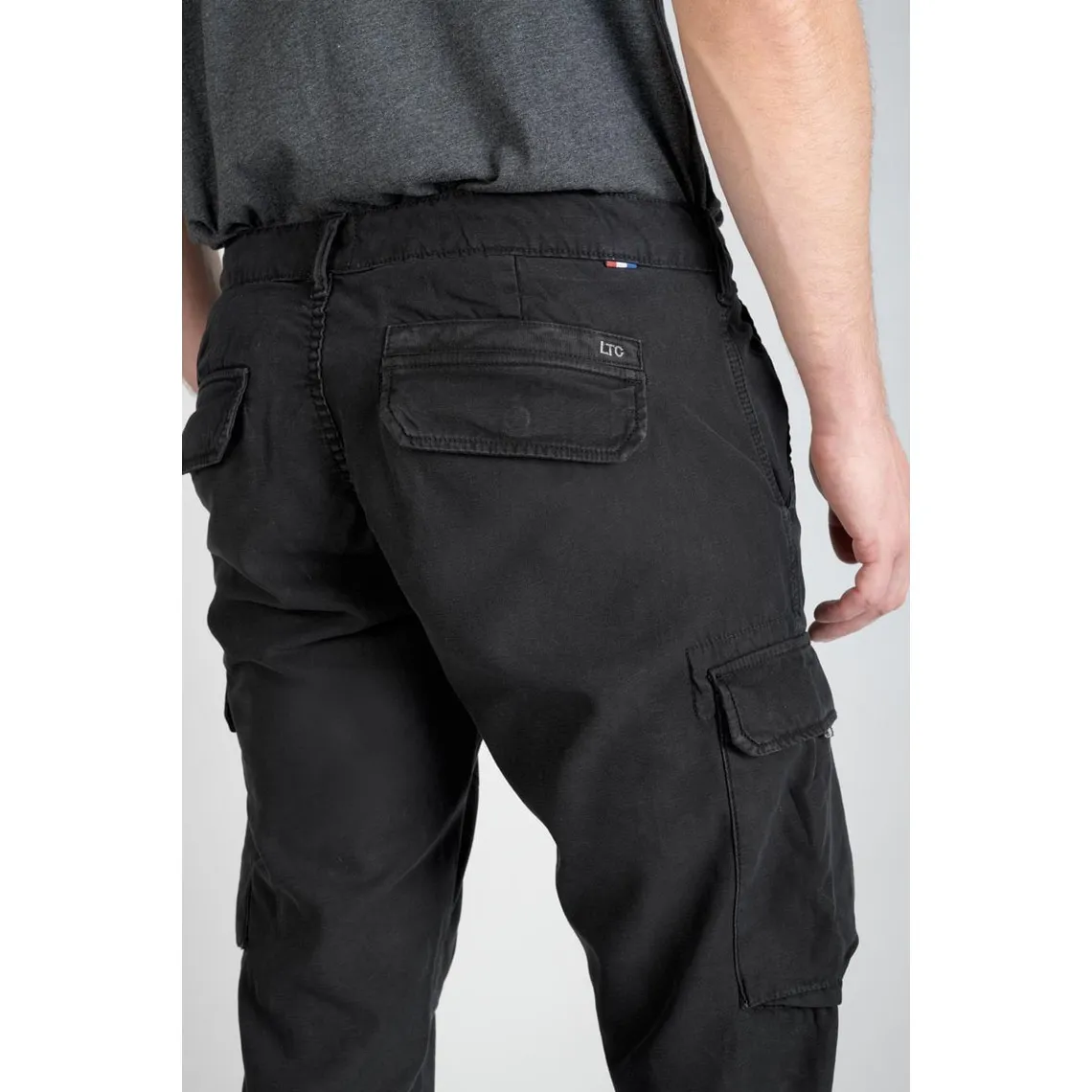 Pantalon cargo SAMI noir en coton | 3 Suisses