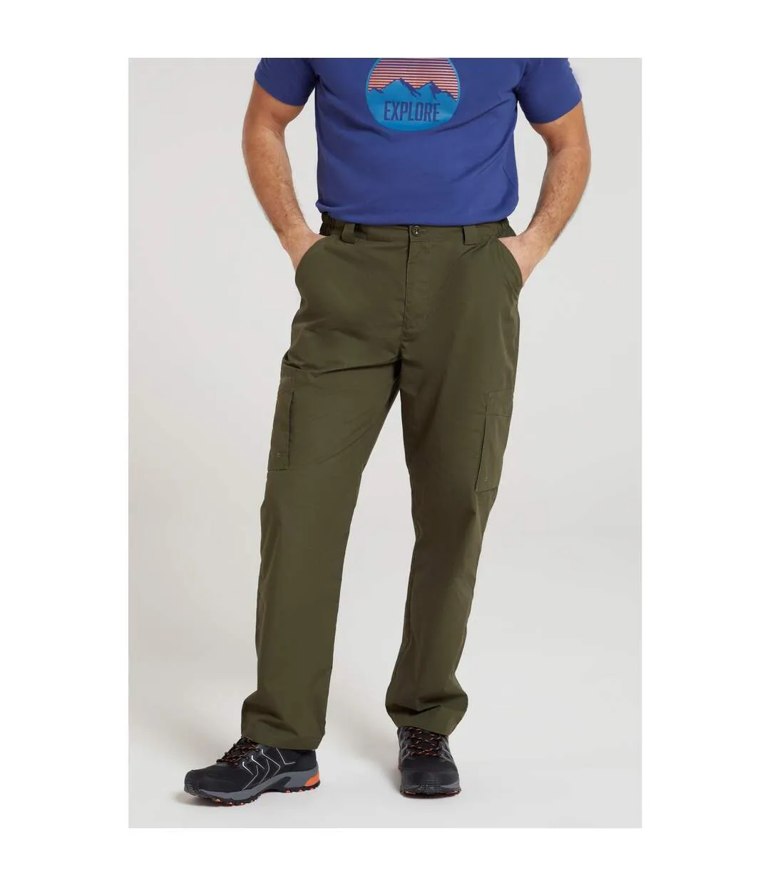 Pantalon cargo trek homme vert kaki Mountain Warehouse