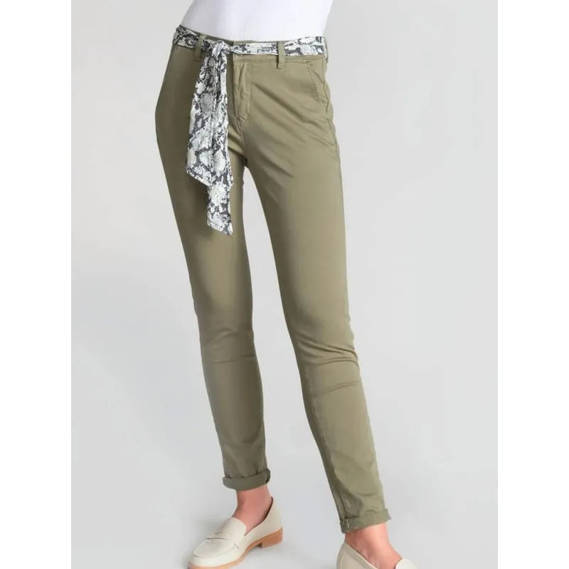 Pantalon chino droit evelyn kaki femme - Only | wimod