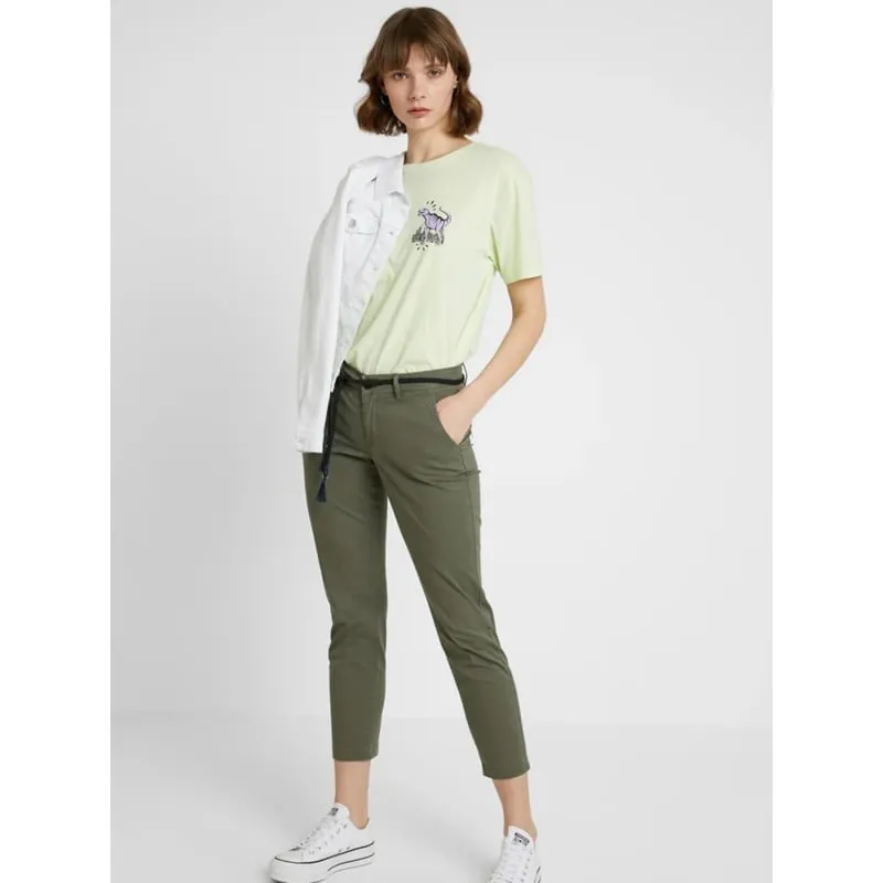 Pantalon chino droit evelyn kaki femme - Only | wimod