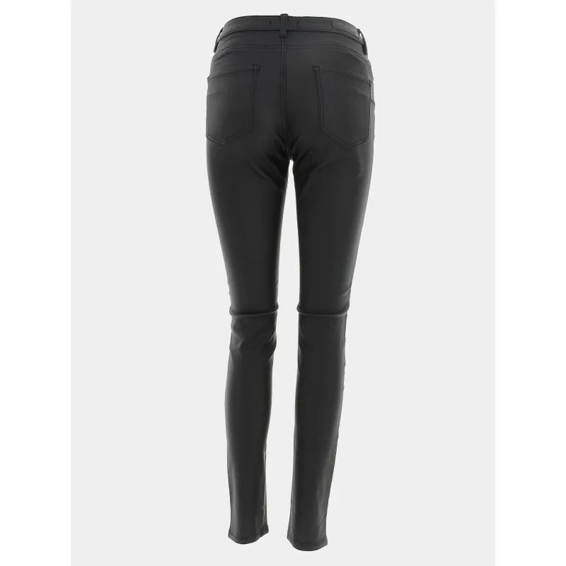 Pantalon enduit lyzie noir femme - Deeluxe | wimod