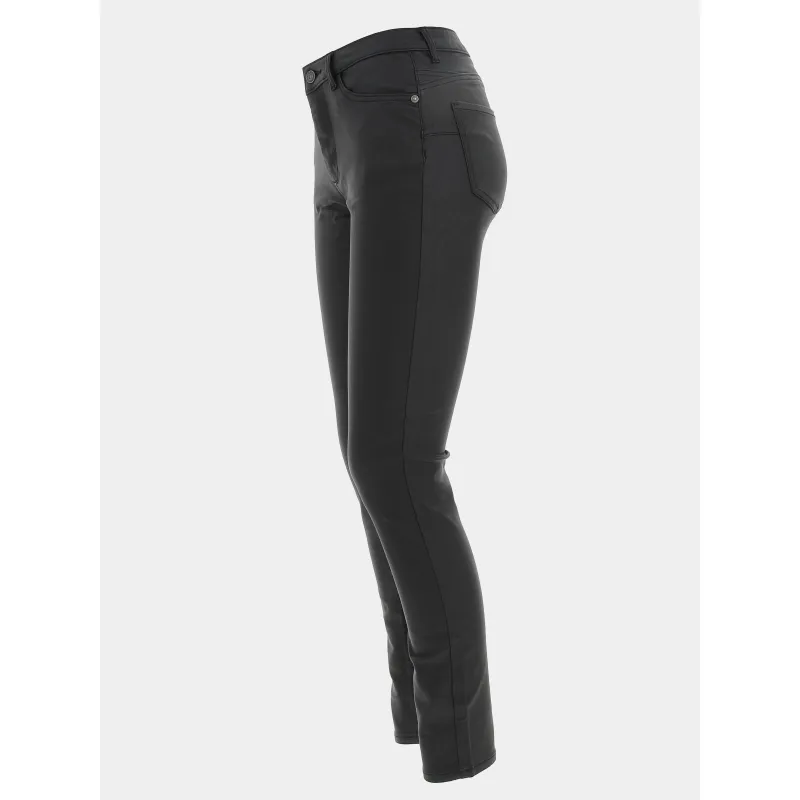 Pantalon enduit lyzie noir femme - Deeluxe | wimod