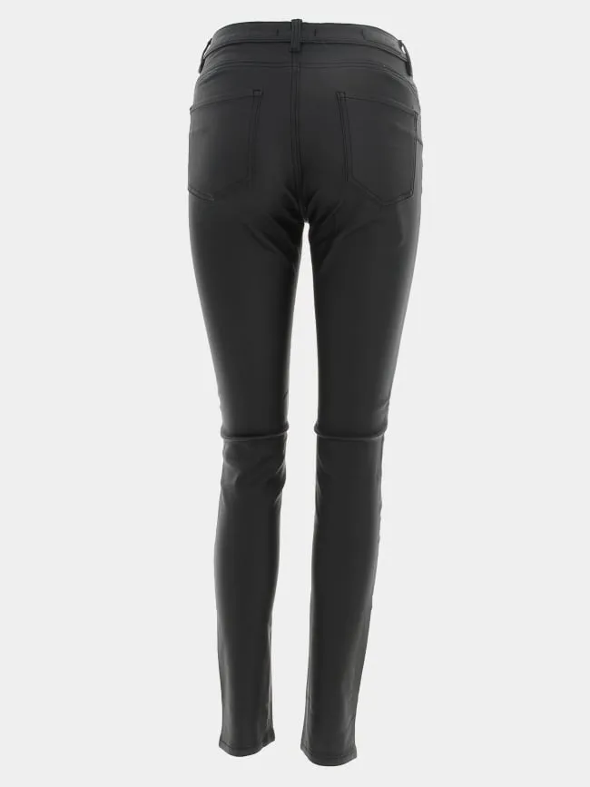 Pantalon enduit lyzie noir femme - Deeluxe | wimod