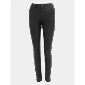 Pantalon enduit lyzie noir femme - Deeluxe | wimod