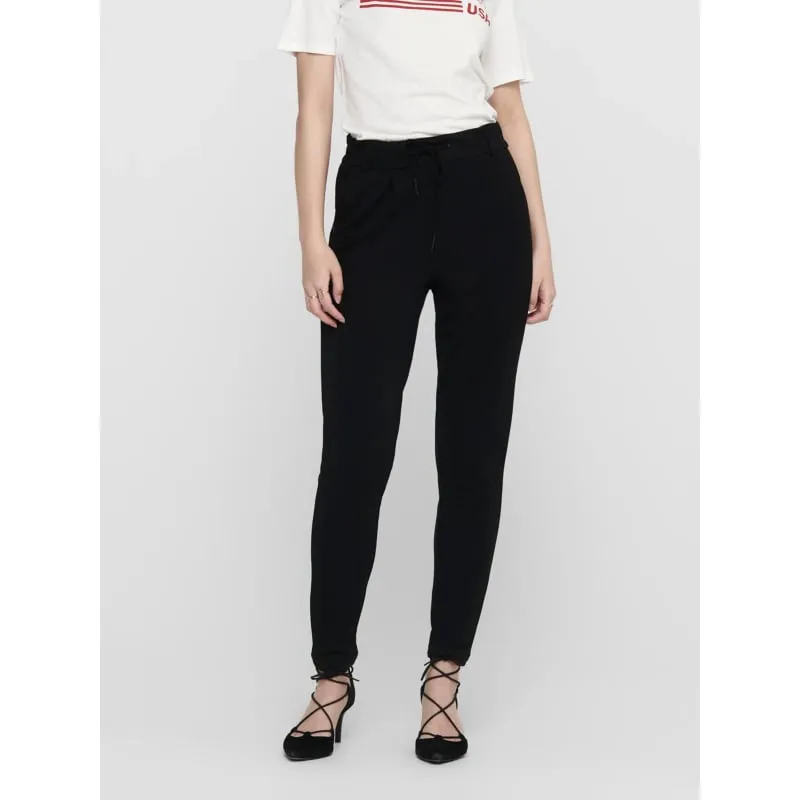 Pantalon enduit lyzie noir femme - Deeluxe | wimod