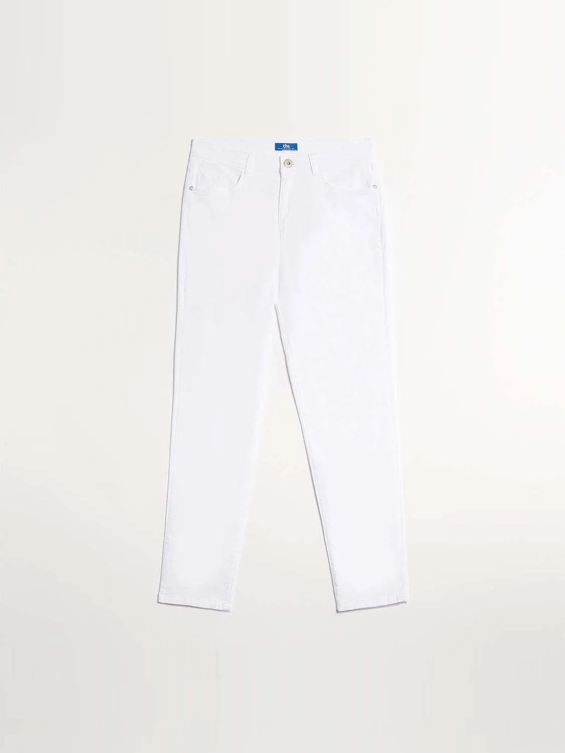 Pantalon Femme 7/8 Coton Biologique Blanc tbs