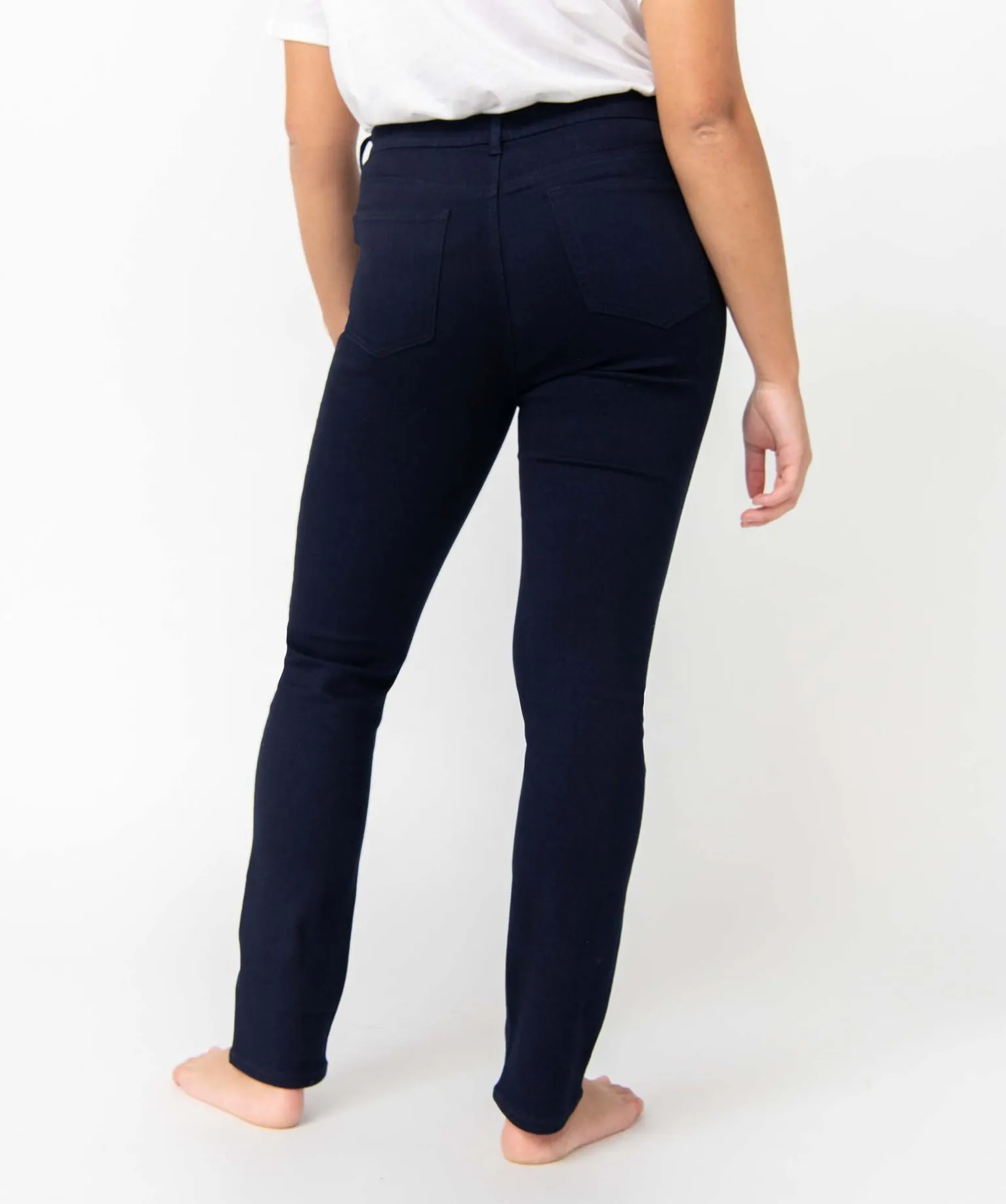 pantalon femme coupe regular taille normale bleu regular