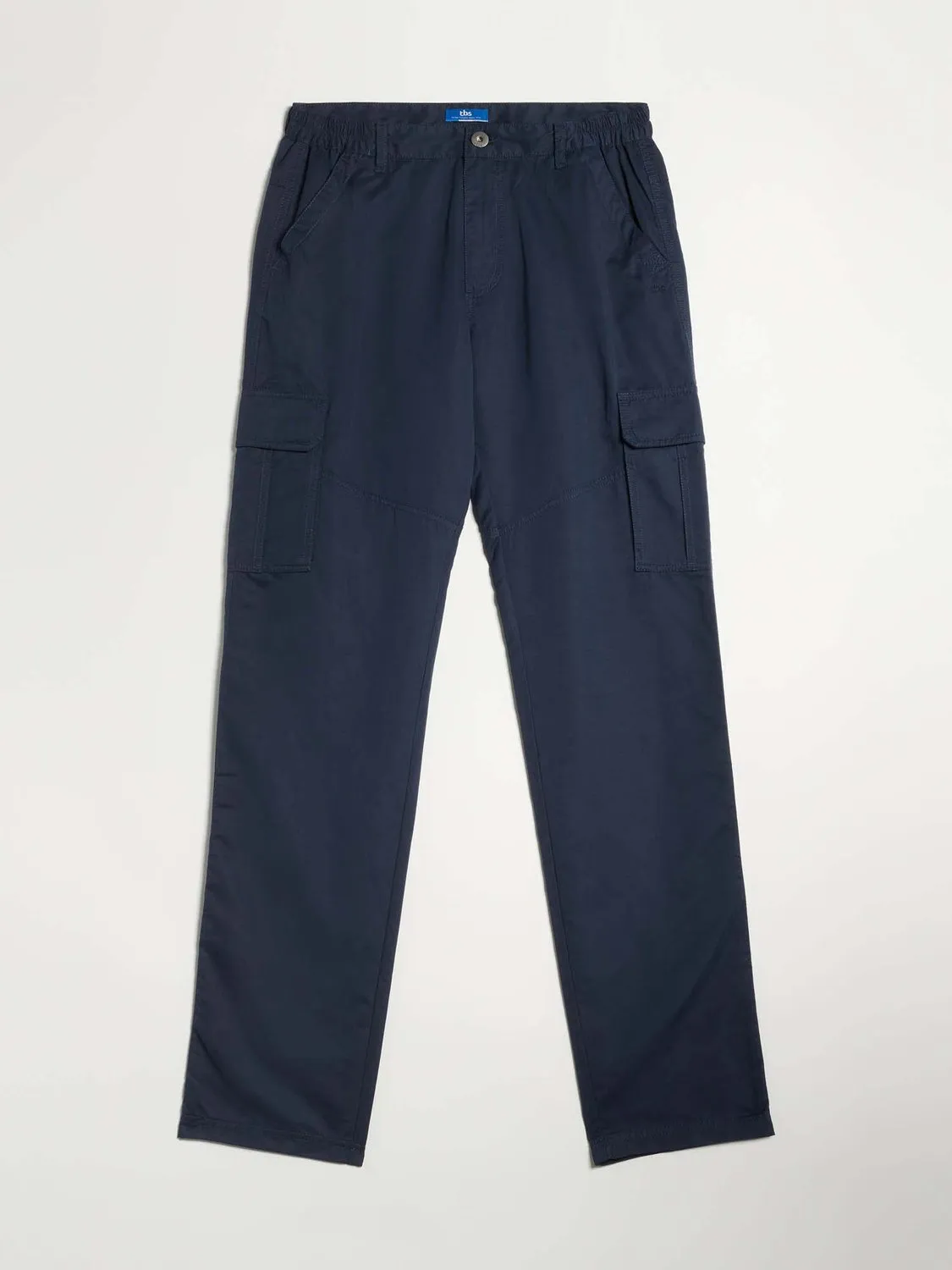 Pantalon Homme Cargo Ceinture Elastiquée Marine tbs
