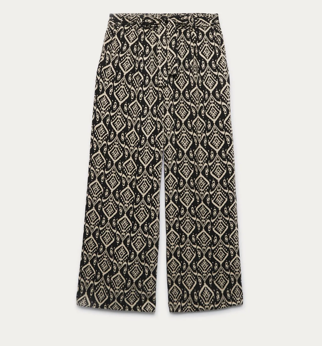 Pantalon large et fluide Femme - Imprimé noir