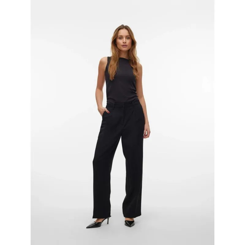 Pantalon large isabella noir femme - Vero Moda | wimod