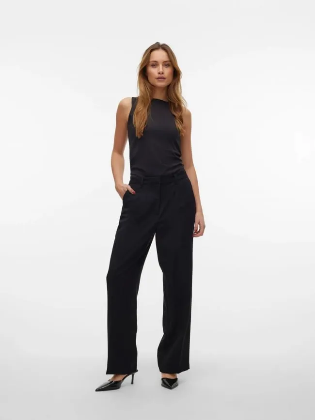 Pantalon large isabella noir femme - Vero Moda | wimod