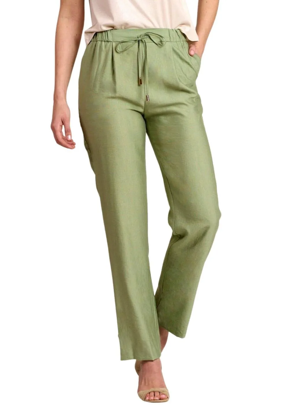 Pantalon Naf Naf Marbel Vert Pour Femme