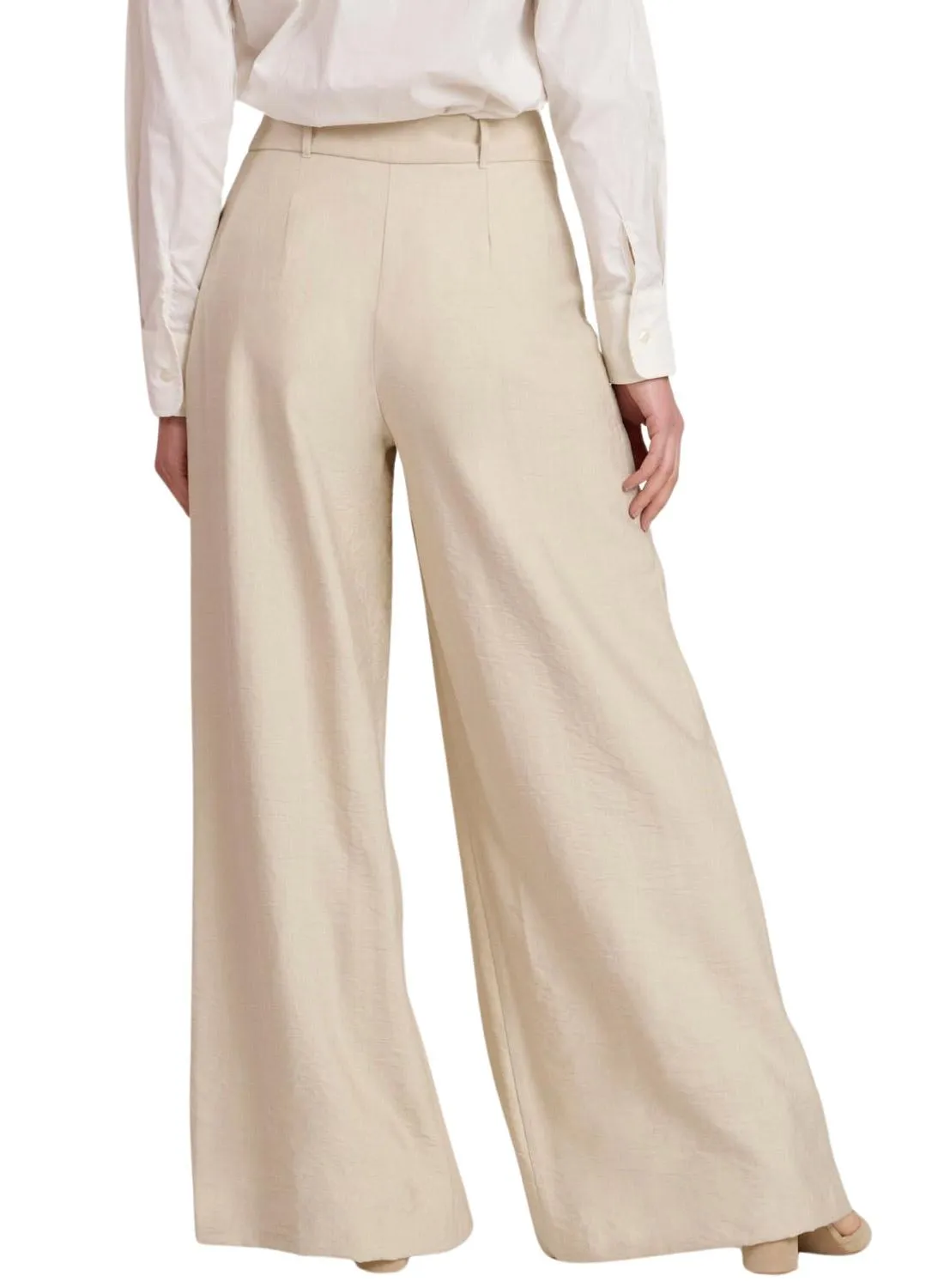 Pantalon Naf Naf Pinceaux Avant Beige Femme