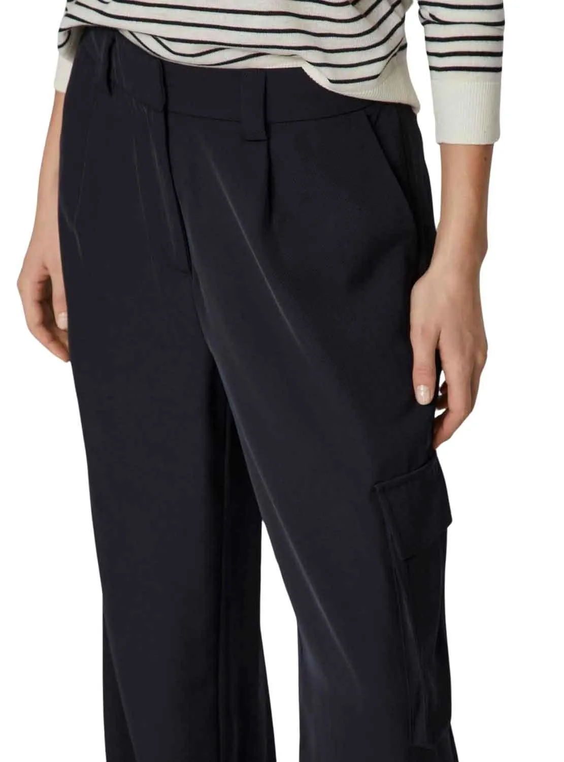 Pantalon Vila Winnie Cargo Noire pour Femme