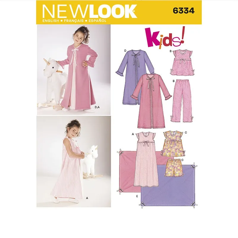 Patron Ensemble de Nuit Enfant - New Look 6334