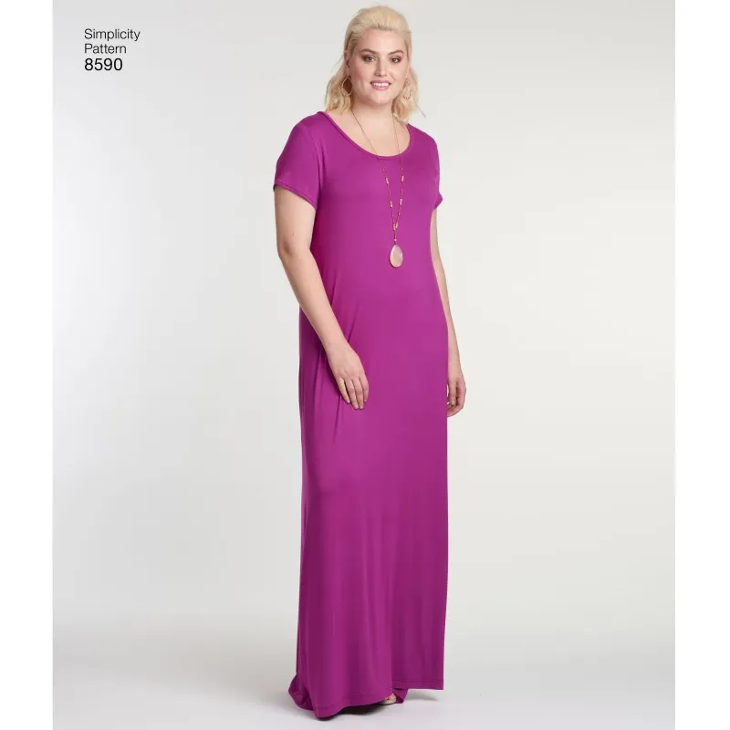 Patron Robe décontractée Femme Grande taille - Simplicity n°8590