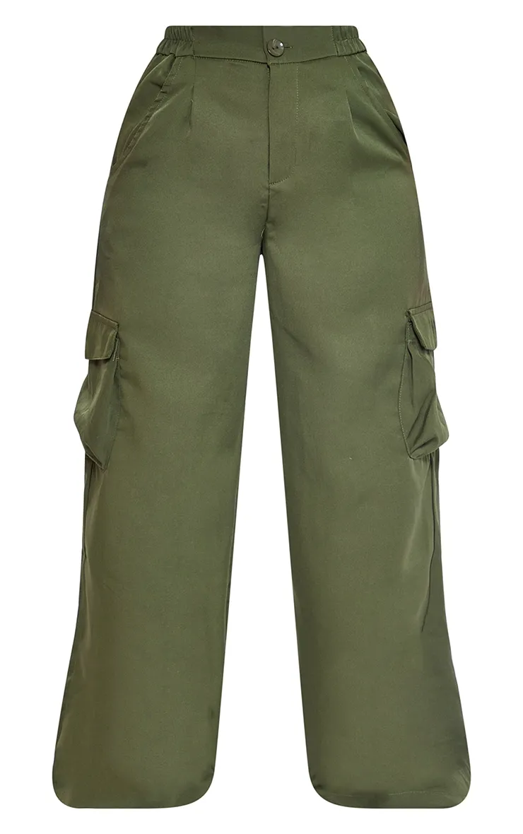 Petite Pantalon cargo style utilitaire kaki à pinces