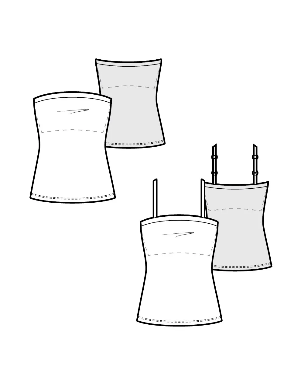 PIPER bustier en jersey - Patron de couture PDF
