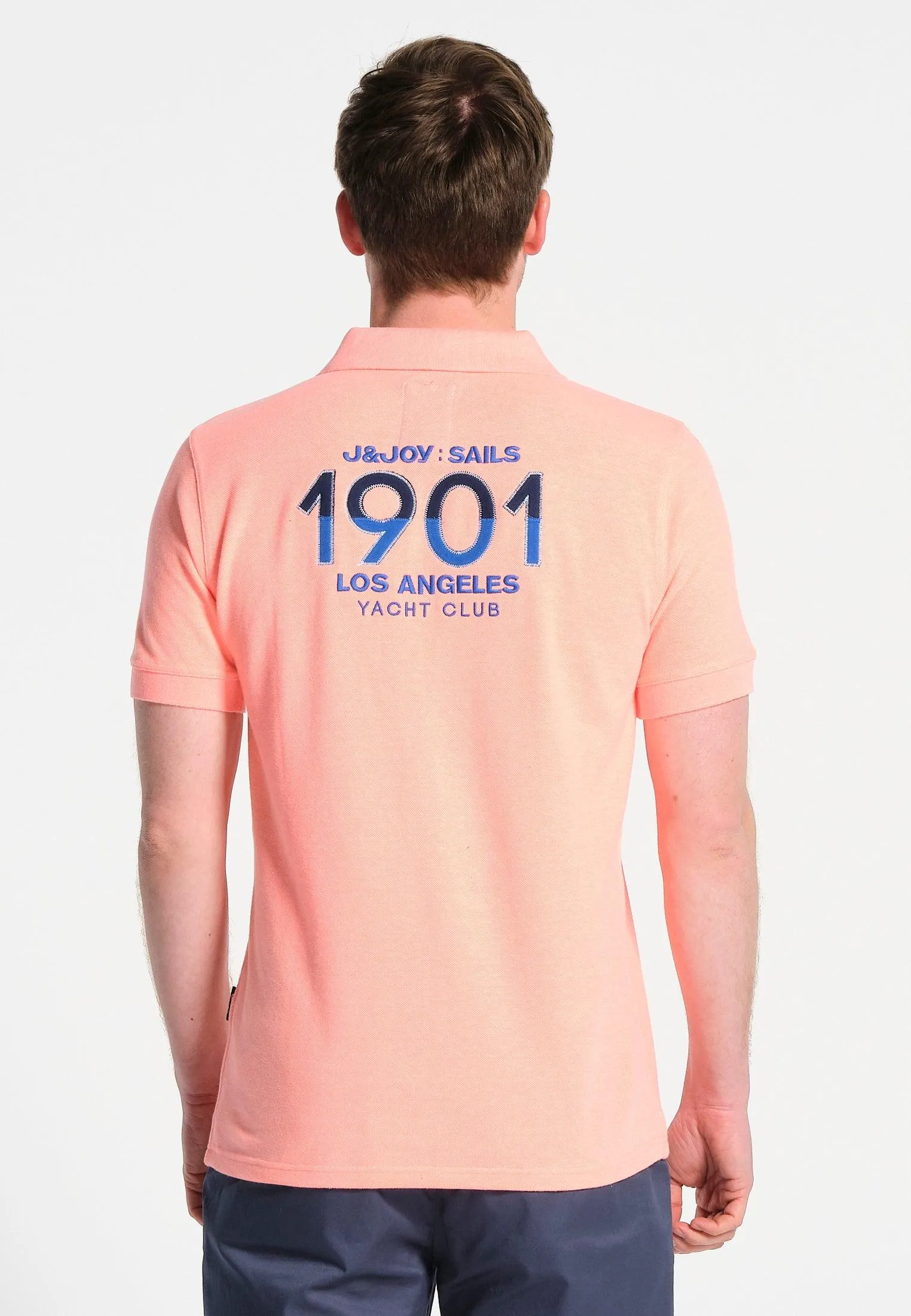 Polo homme en coton corail 1901