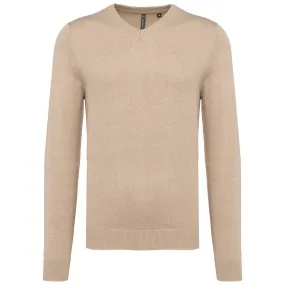 Pull col V homme - K965 - Beige heather 