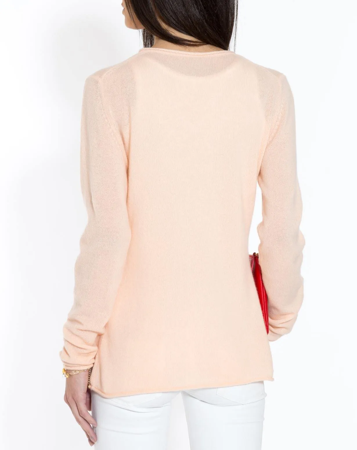 Pull Col V profond en Cachemire extra-fin Femme