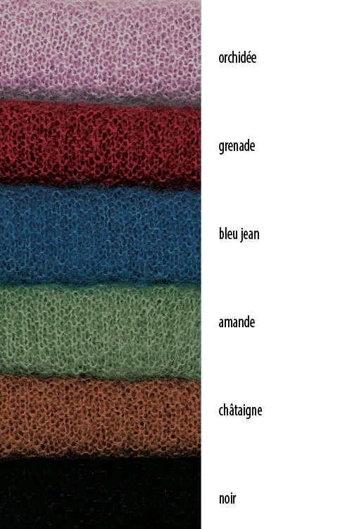Pull en laine mohair col V  