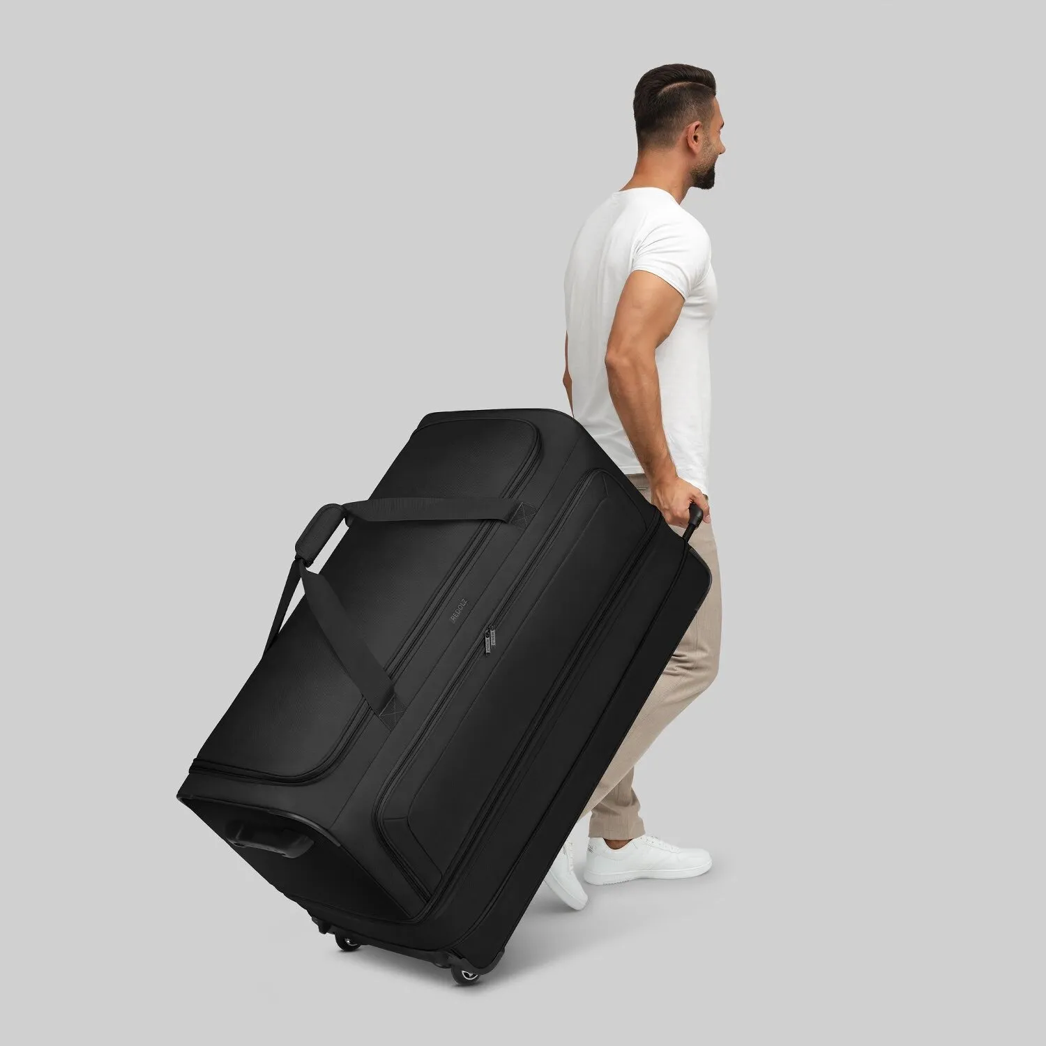 Redolz Sac de voyage Duffle Essentials à 2 roulettes 90 cm XXL avec soufflet extensible taille spéciale