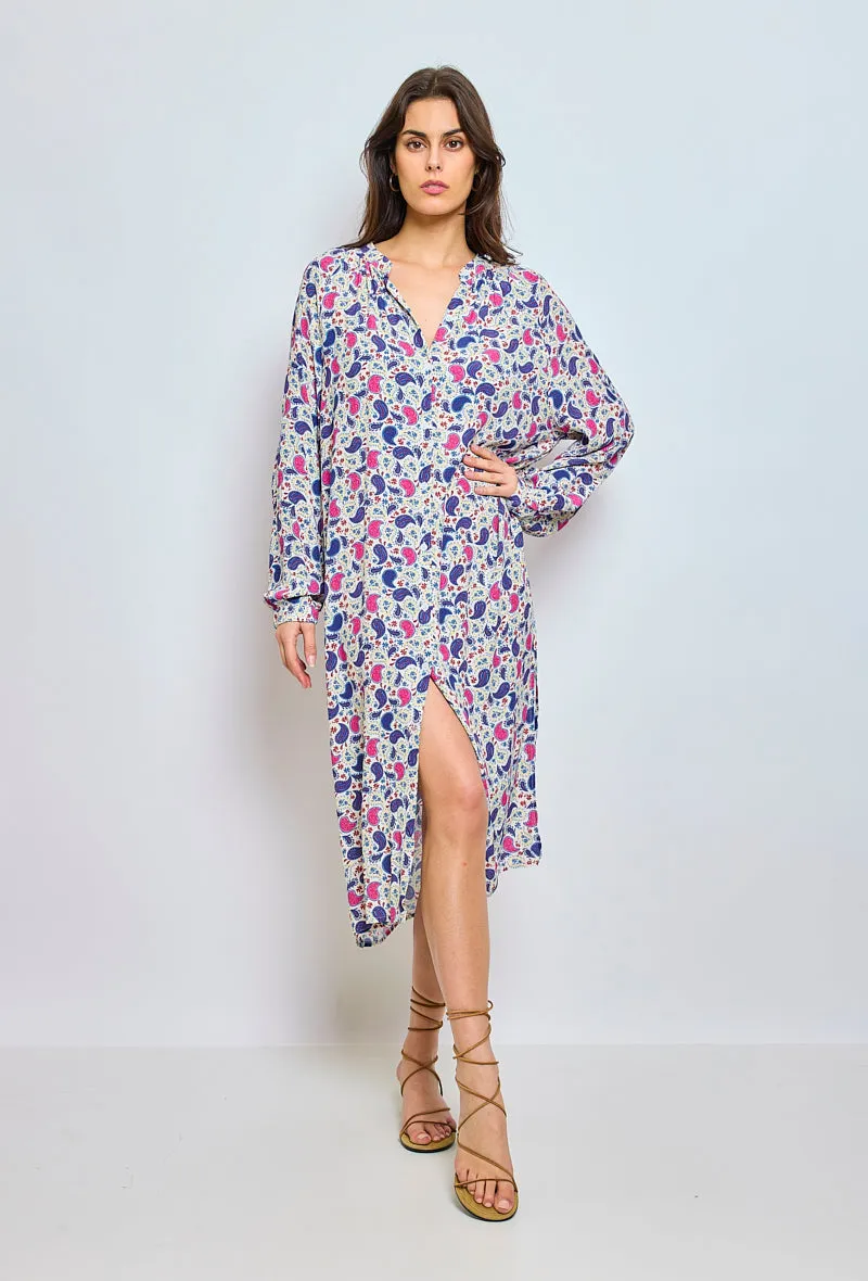 Robe chemise à motifs